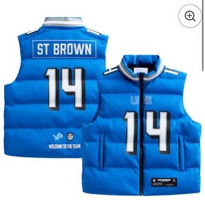 NWT Off-season NFL Detroit Lions St. Brown Puffer Vest